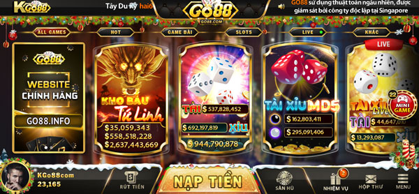 Giao diện game Go88